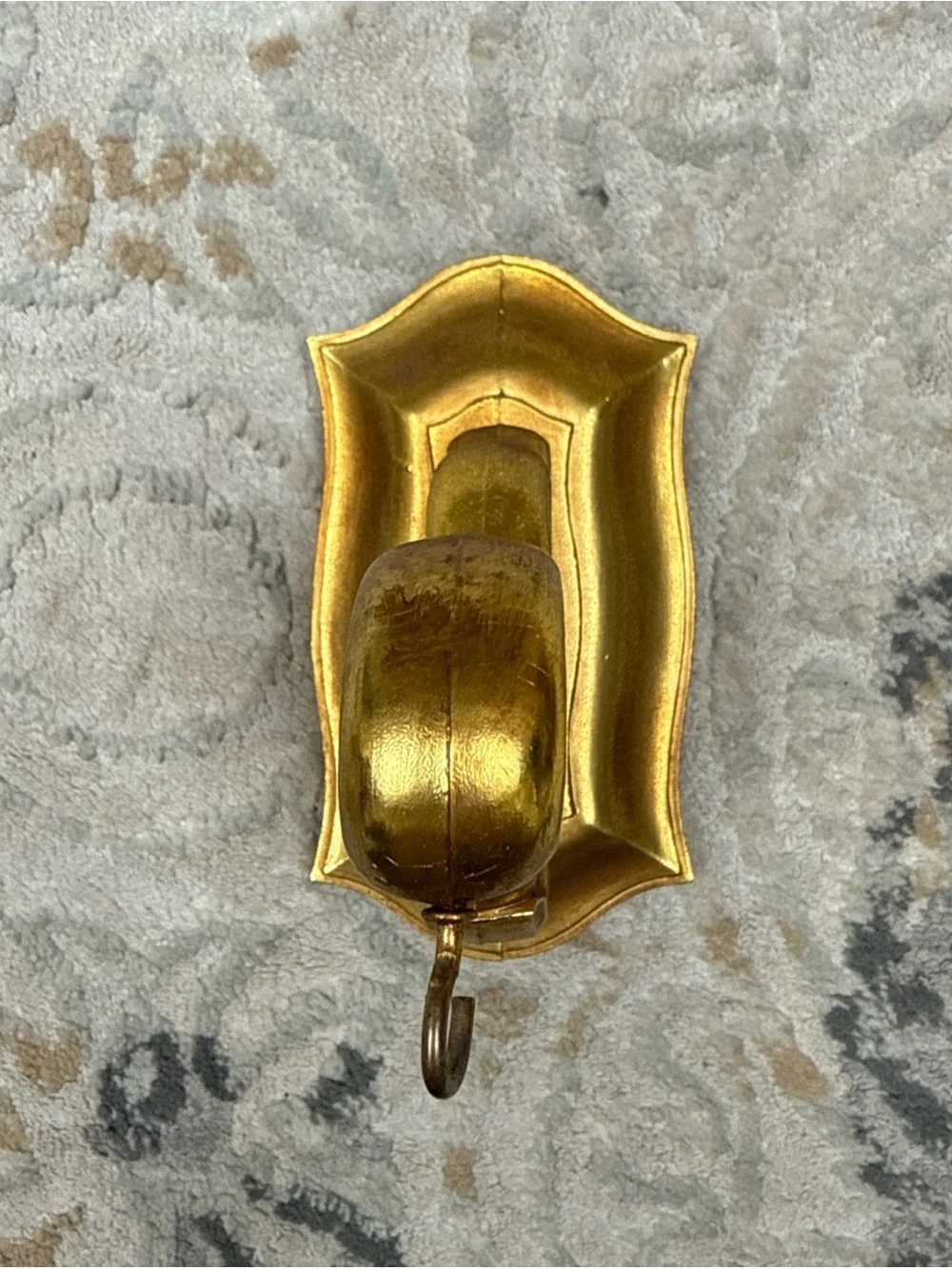 Decorative Gold Wall plant hanger  Bracket with Ornate Scroll Design